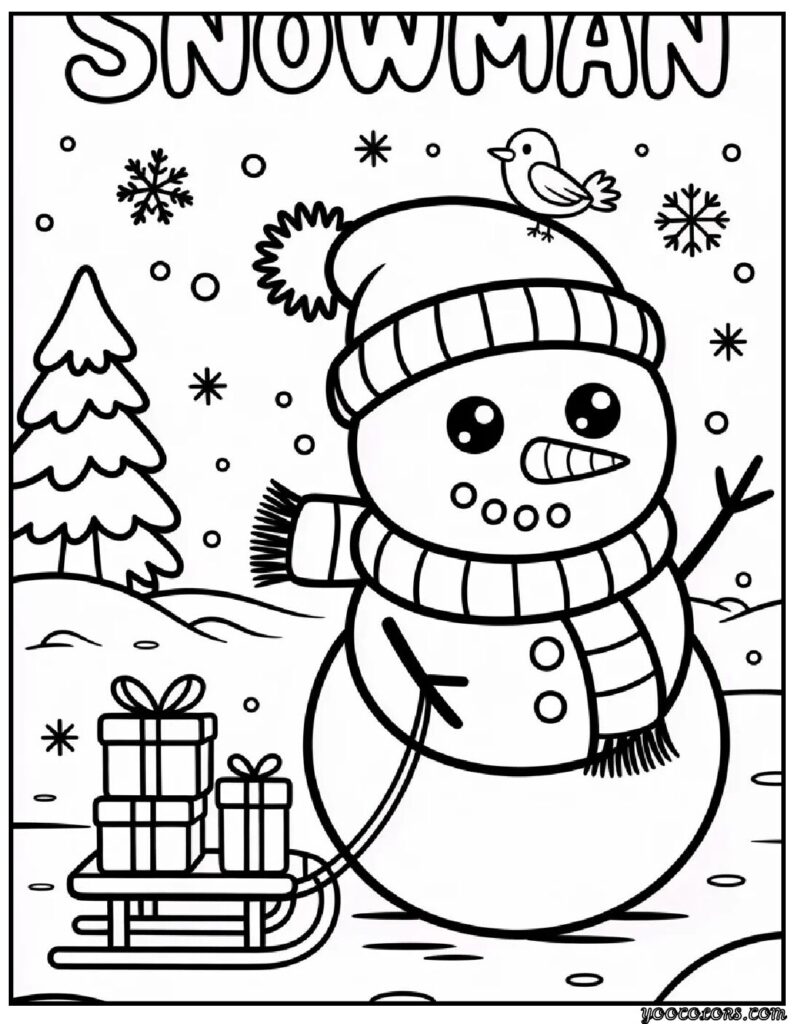 Snowman Coloring Pages: Cozy Winter Fun for All Ages 8 snowman Coloring Pages 4 pdf