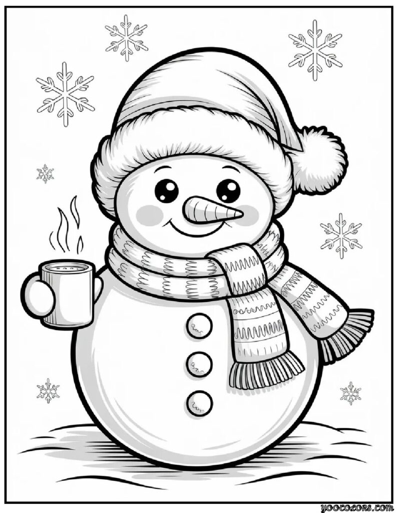 Snowman Coloring Pages: Cozy Winter Fun for All Ages 9 snowman Coloring Pages 7 pdf