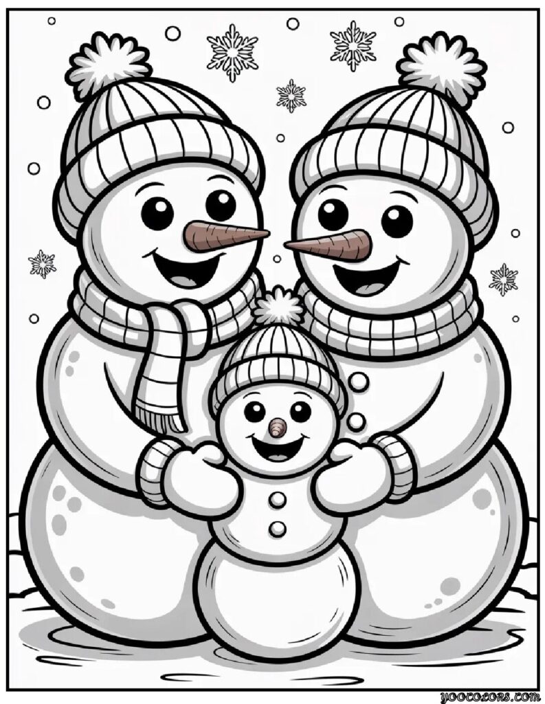 Snowman Coloring Pages: Cozy Winter Fun for All Ages 4 snowman Coloring Pages pdf