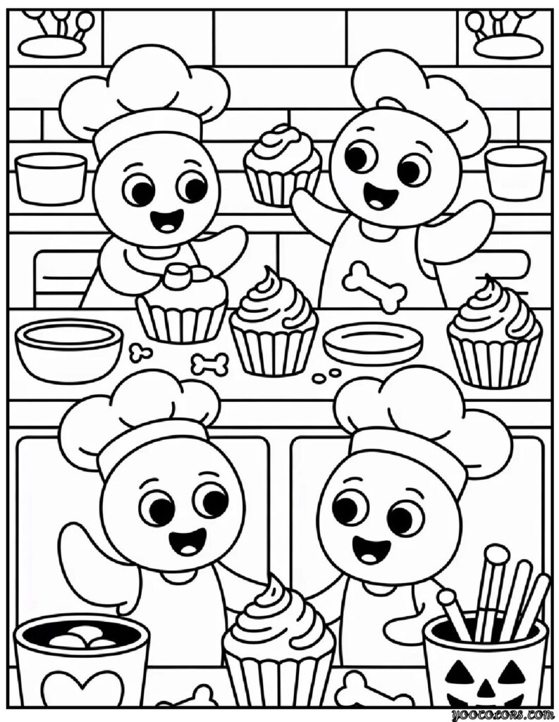 Spooky Cute Coloring Pages: Adorable Meets Creepy for Halloween & Beyond 12 spooky cute coloring pages 2 pdf