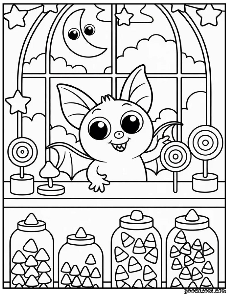 Spooky Cute Coloring Pages: Adorable Meets Creepy for Halloween & Beyond 8 spooky cute coloring pages 7 pdf