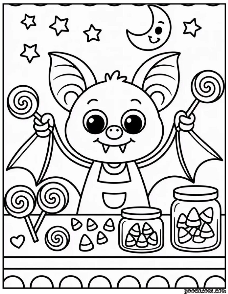 Spooky Cute Coloring Pages: Adorable Meets Creepy for Halloween & Beyond 7 spooky cute coloring pages 8 pdf