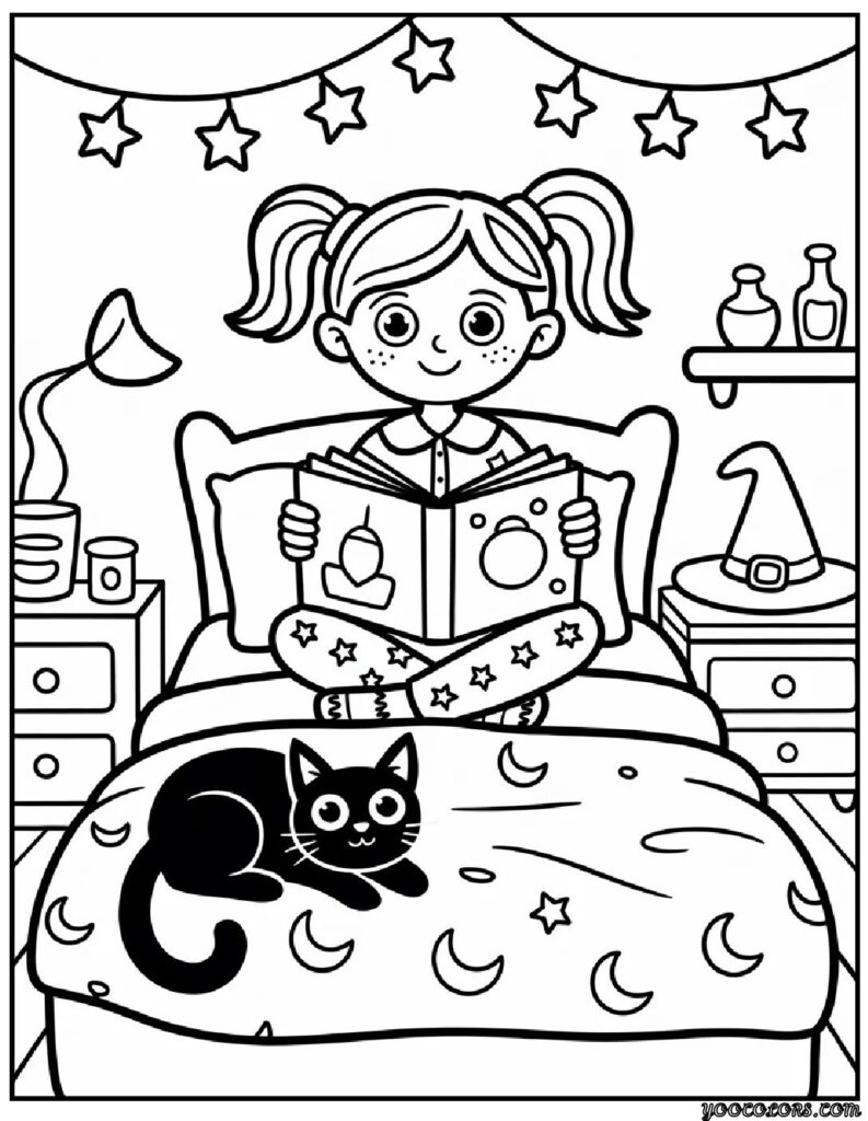 Spooky Cute Coloring Pages: Adorable Meets Creepy for Halloween & Beyond 11 spooky cute coloring pages pdf