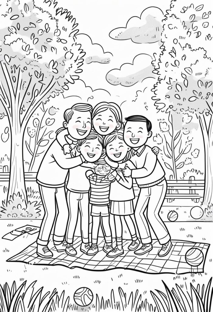 Family Day Coloring Pages: Celebrate Love, Togetherness & Creativity 2 family day coloring pages