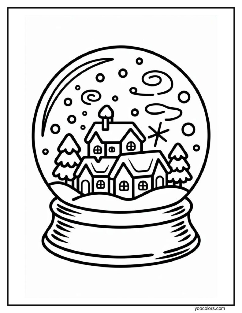 Winter Coloring Pages to Color: Cozy Art for Home, School, and Quiet Evenings 6 winter coloring pages to color 4 pdf