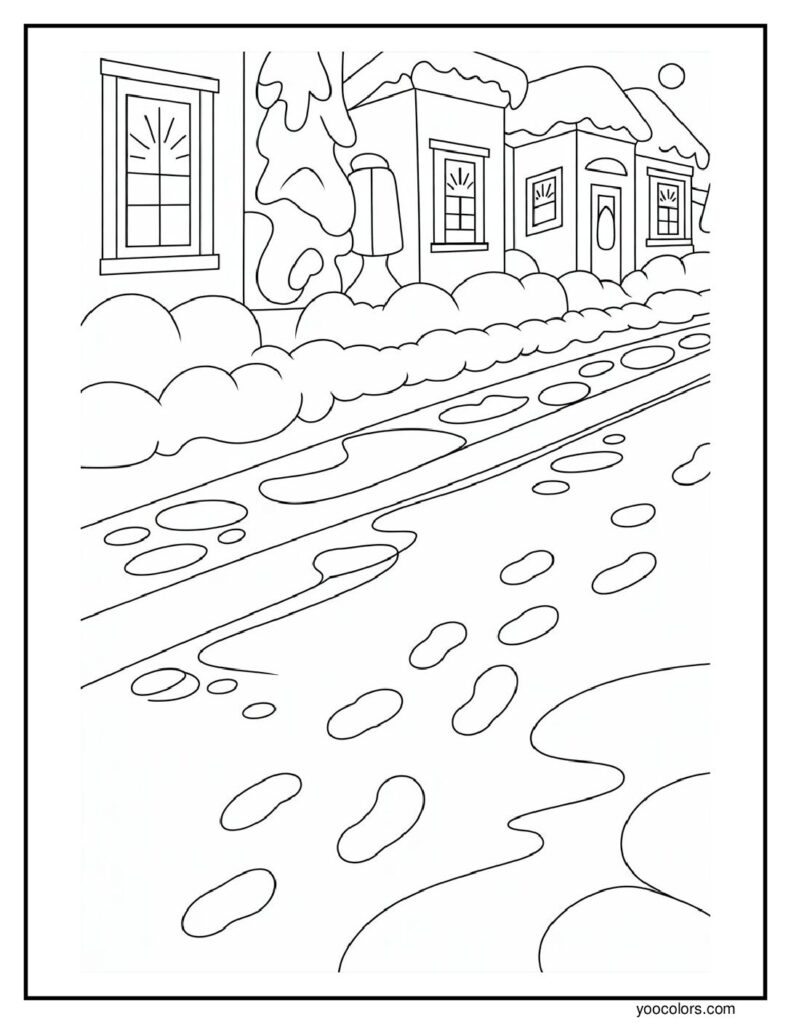 Winter Coloring Pages to Color: Cozy Art for Home, School, and Quiet Evenings 10 winter coloring pages to color pdf