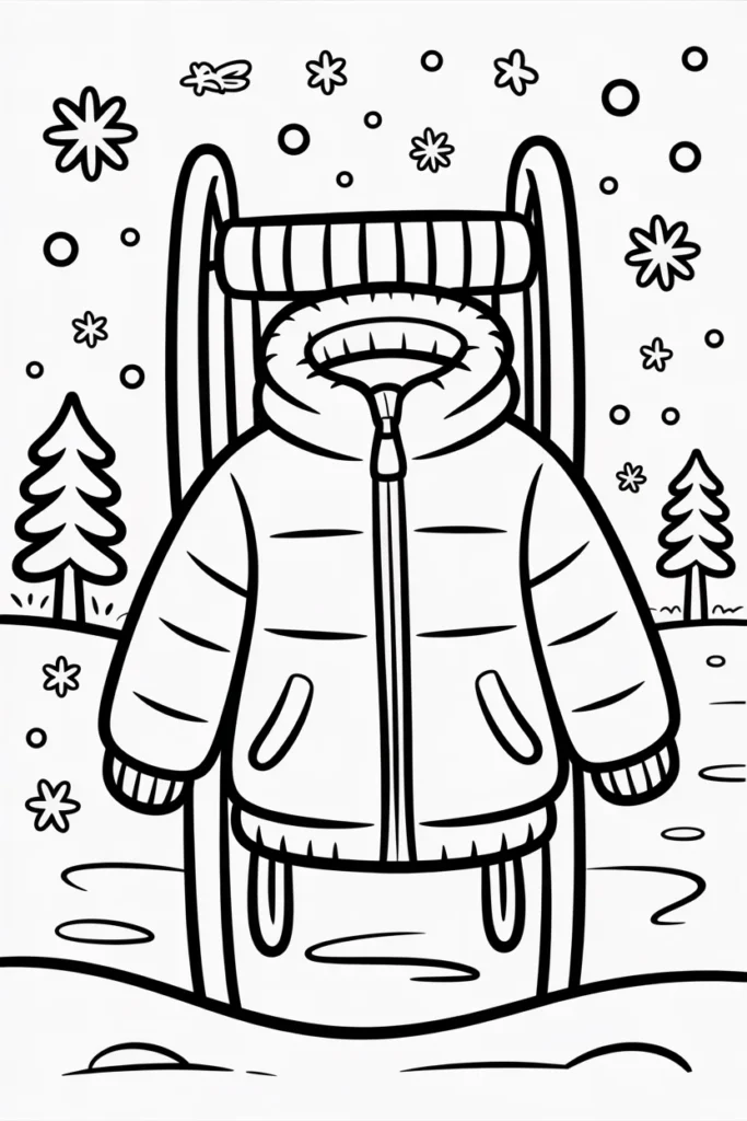 Winter Jacket Coloring Pages – Cozy Outfits to Color All Winter Long 2 Winter Jacket Coloring Pages