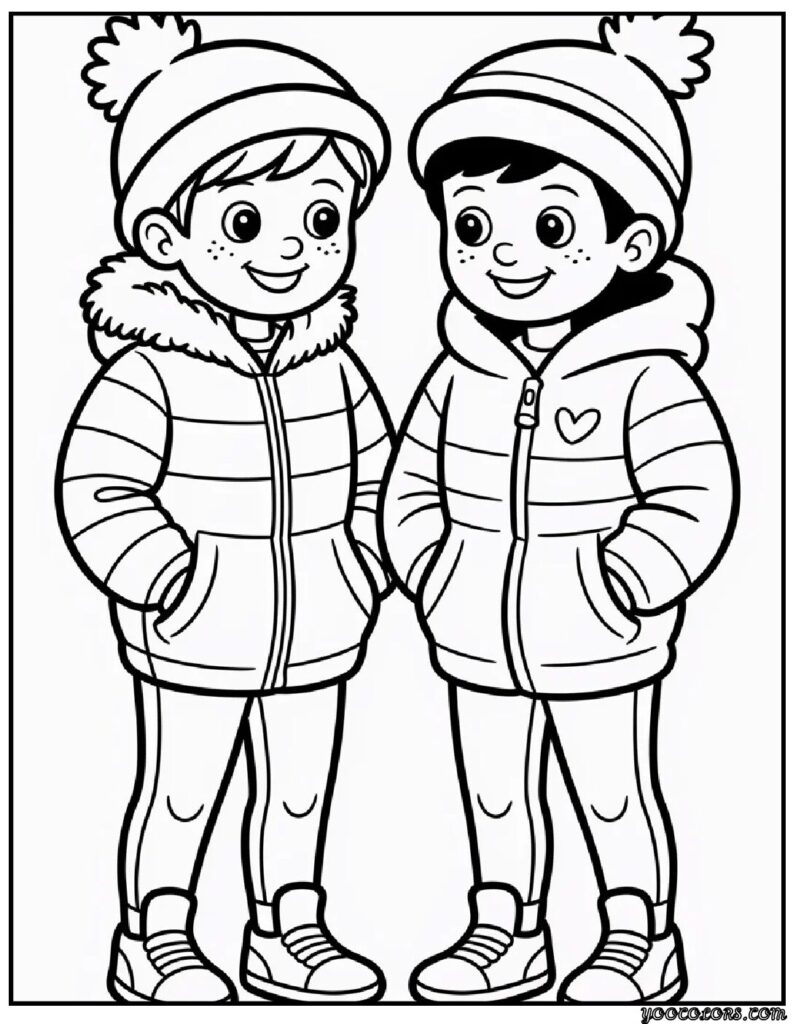 Winter Jacket Coloring Pages – Cozy Outfits to Color All Winter Long 9 winter jacket coloring pages 2 pdf