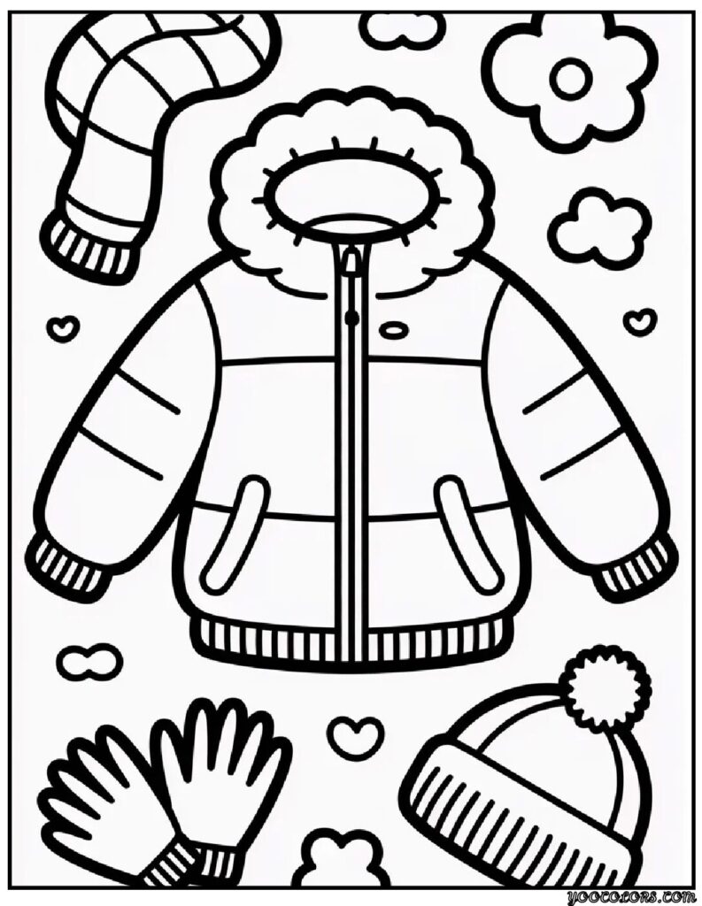 Winter Jacket Coloring Pages – Cozy Outfits to Color All Winter Long 10 winter jacket coloring pages 3 pdf