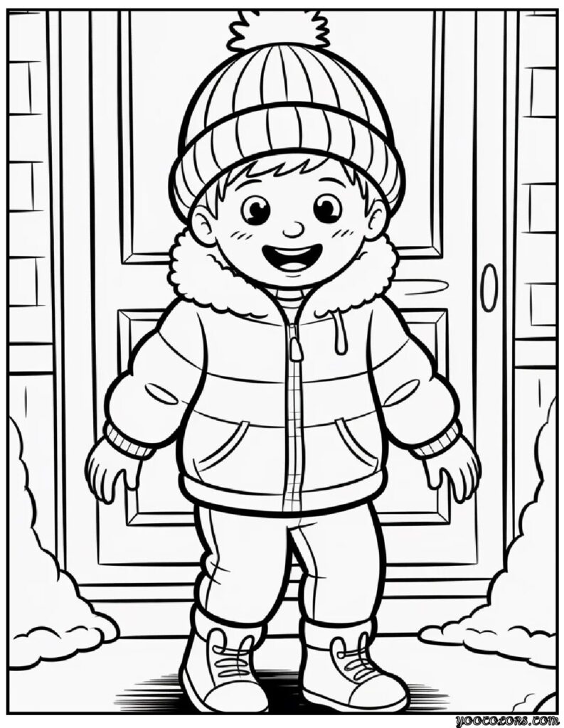 Winter Jacket Coloring Pages – Cozy Outfits to Color All Winter Long 5 winter jacket coloring pages 6 pdf