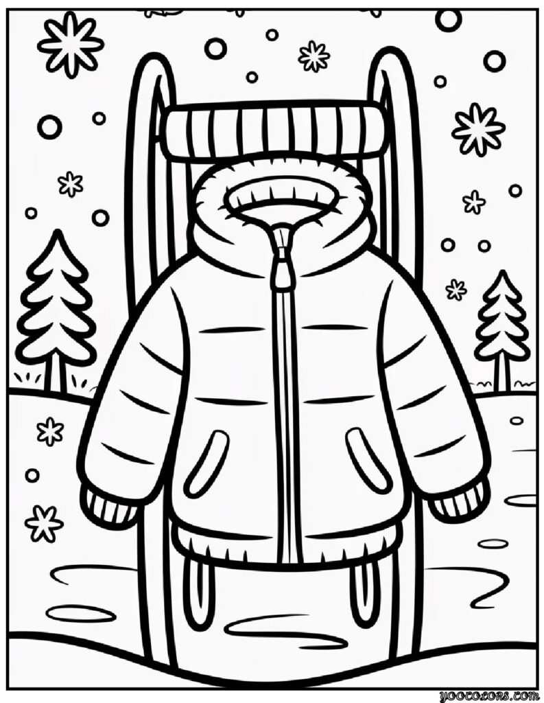 Winter Jacket Coloring Pages – Cozy Outfits to Color All Winter Long 6 winter jacket coloring pages 7 pdf