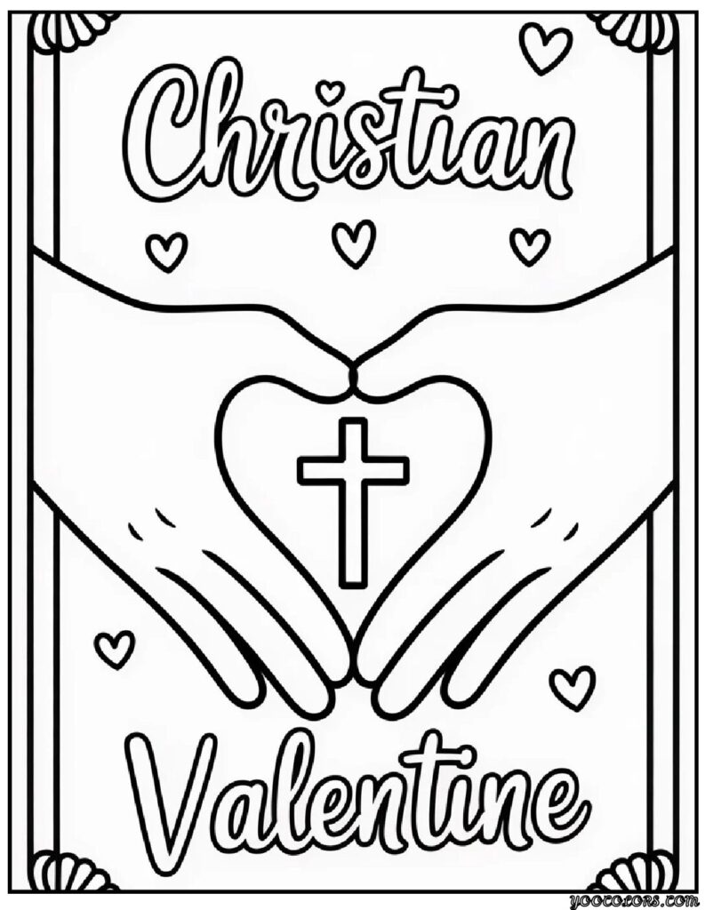 Christian Valentine Coloring Pages: Faith-Filled Printables for Love, Kindness, and Quiet Joy 10 Christian Valentine Coloring Pagess pdf