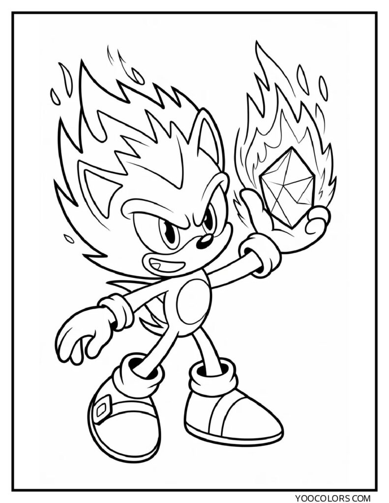 Fire Sonic Coloring Pages: Free Sonic Printables For Every Style 11 FIRE SONIC COLORING PAGE PROMPTS 10 pdf