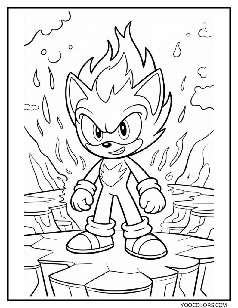 Fire Sonic Coloring Pages: Free Sonic Printables For Every Style 3 FIRE SONIC COLORING PAGE PROMPTS 2 pdf