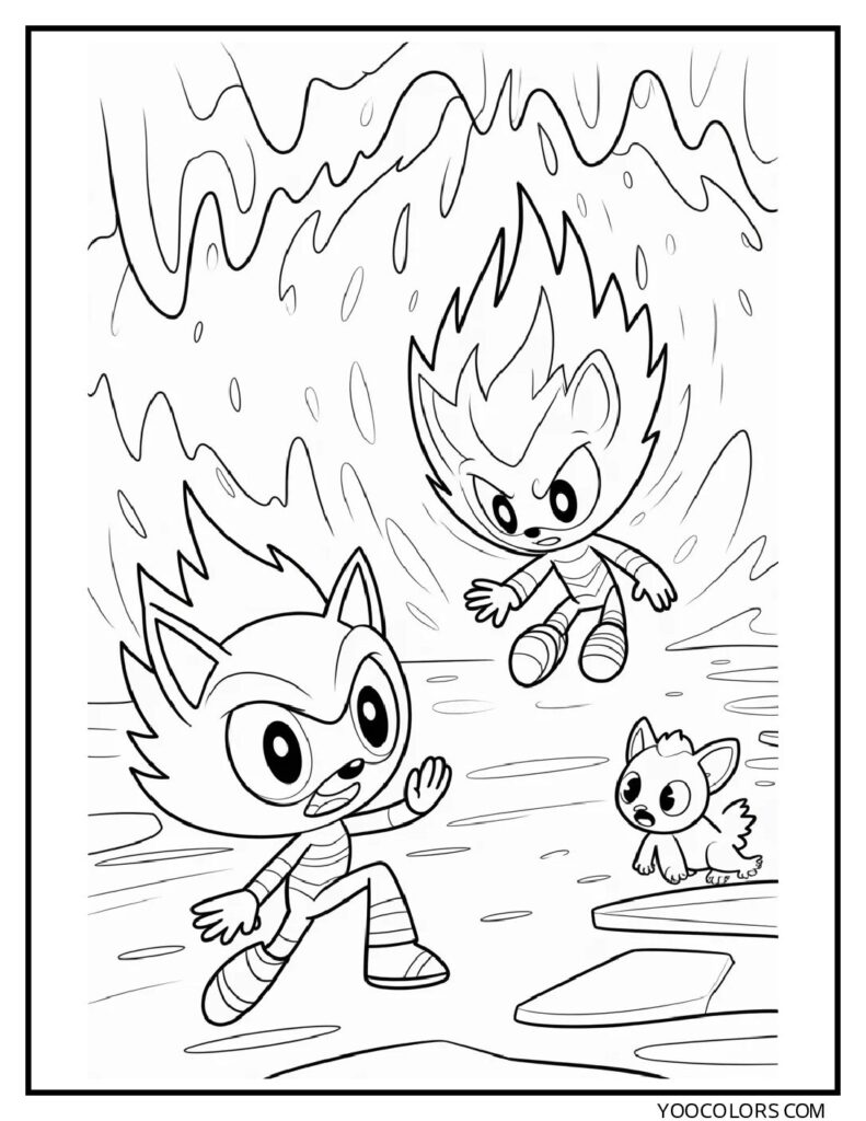 Fire Sonic Coloring Pages: Free Sonic Printables For Every Style 5 FIRE SONIC COLORING PAGE PROMPTS 4 pdf