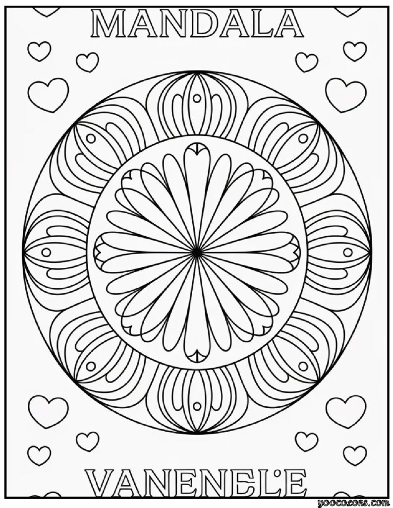 Mandala Valentine’s Day Coloring Pages: A Calm and Creative Way to Celebrate Love 10 Mandala Valentines Day Coloring Pages 1 pdf