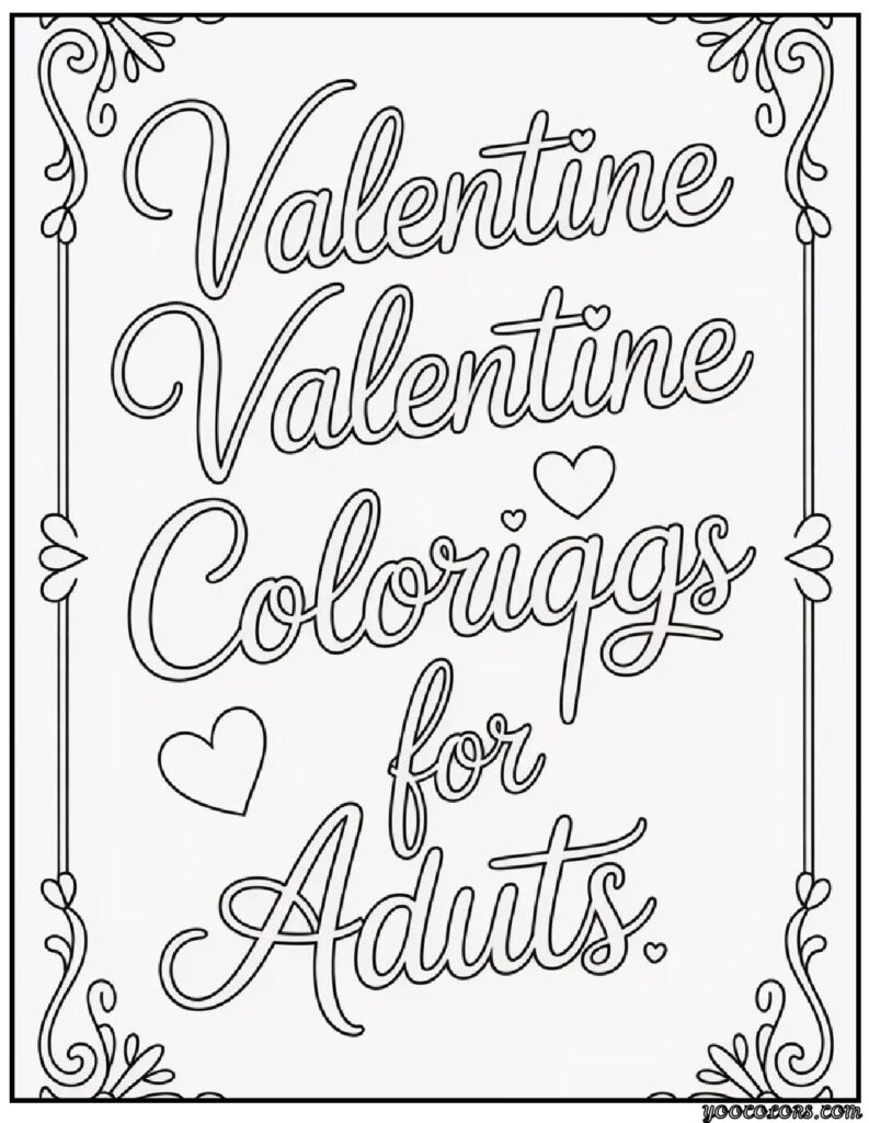 Valentine Coloring Pages for Adults: Intricate Designs & Inspiration 12 Valentines Day Coloring Pages adults 5 pdf