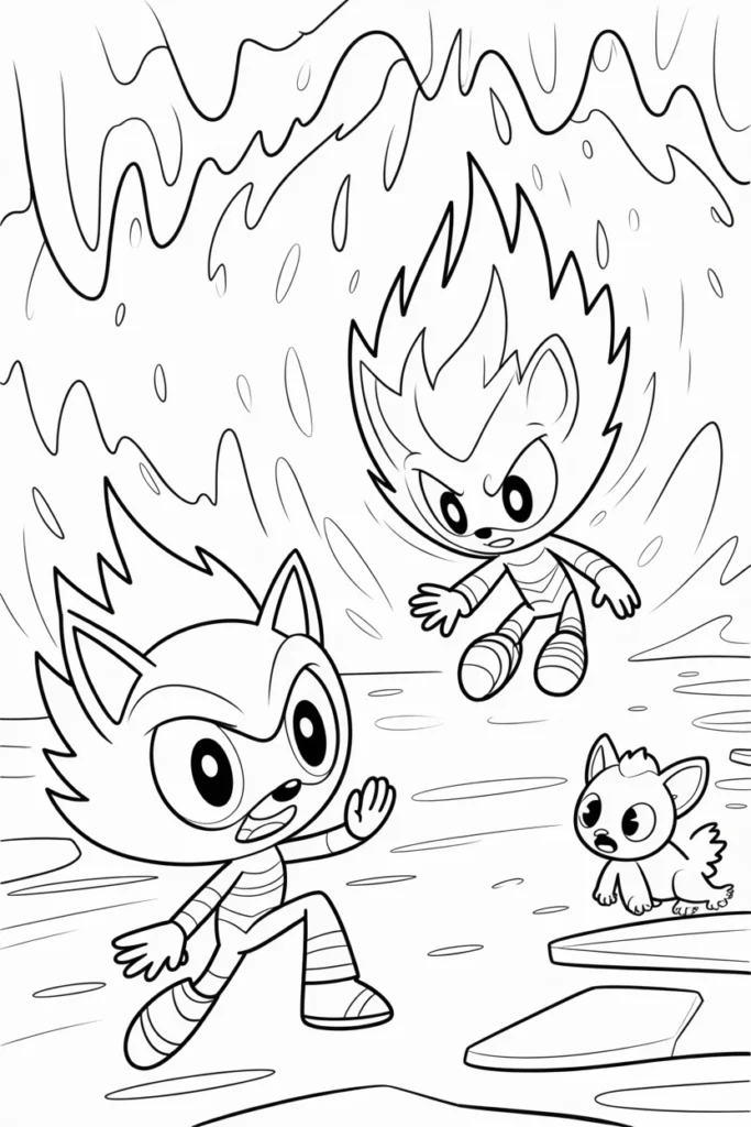 Fire Sonic Coloring Pages: Free Sonic Printables For Every Style 1 fire sonic coloring pages