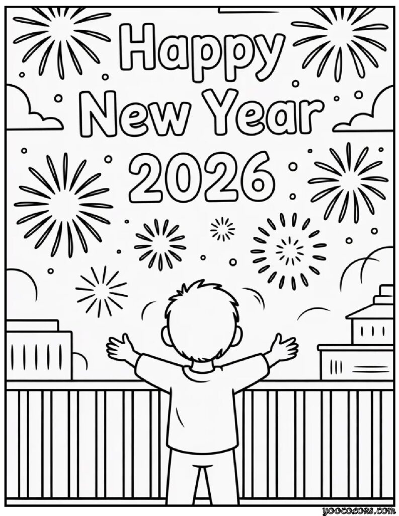Happy New Year Coloring Pages: Festive, Fun, and Free Printables for 2026 5 happy new year coloring pages 15 1 pdf