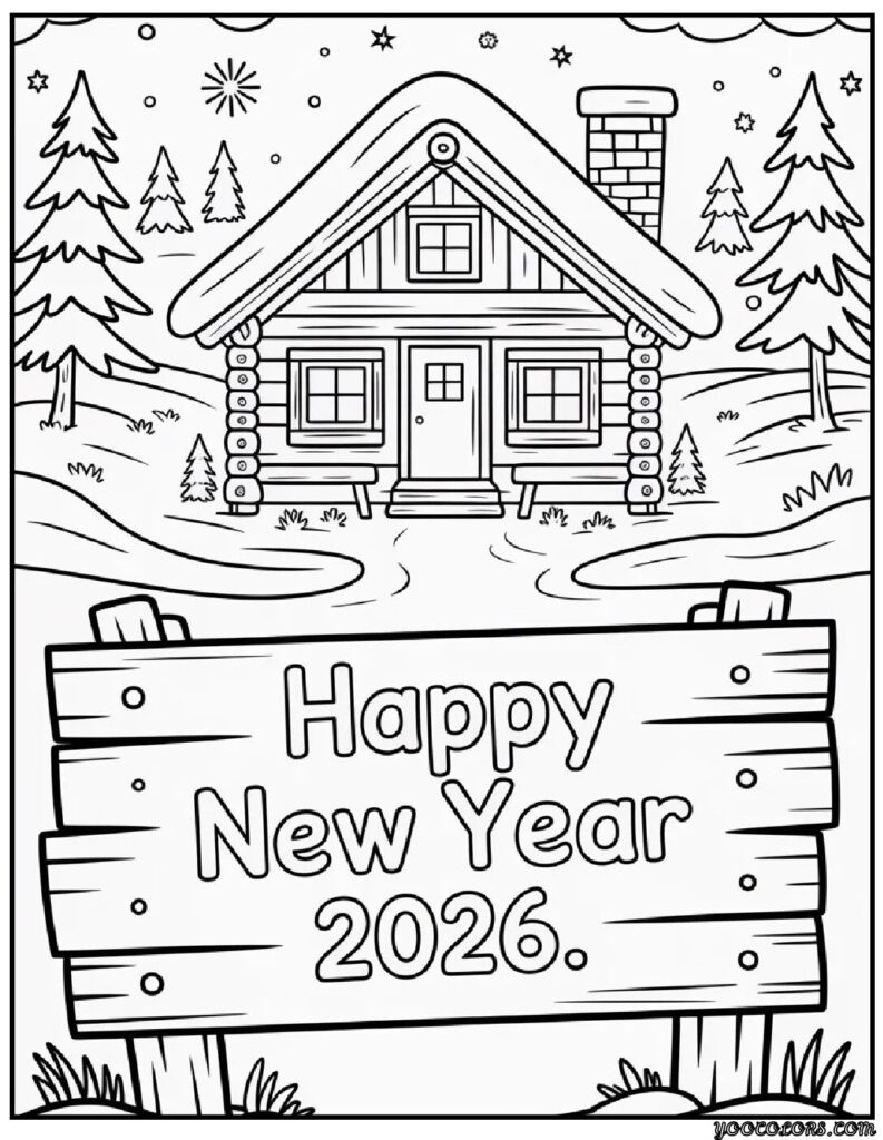 Happy New Year Coloring Pages: Festive, Fun, and Free Printables for 2026 4 happy new year coloring pages 19 pdf