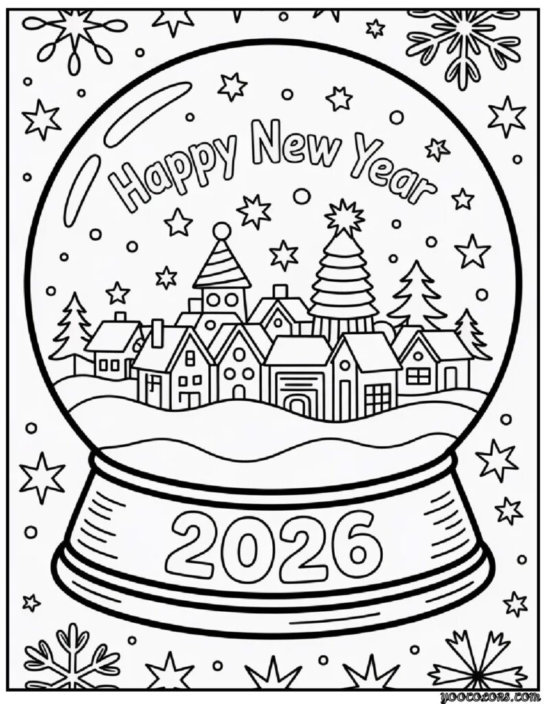 Happy New Year Coloring Pages: Festive, Fun, and Free Printables for 2026 18 happy new year coloring pages 5 pdf