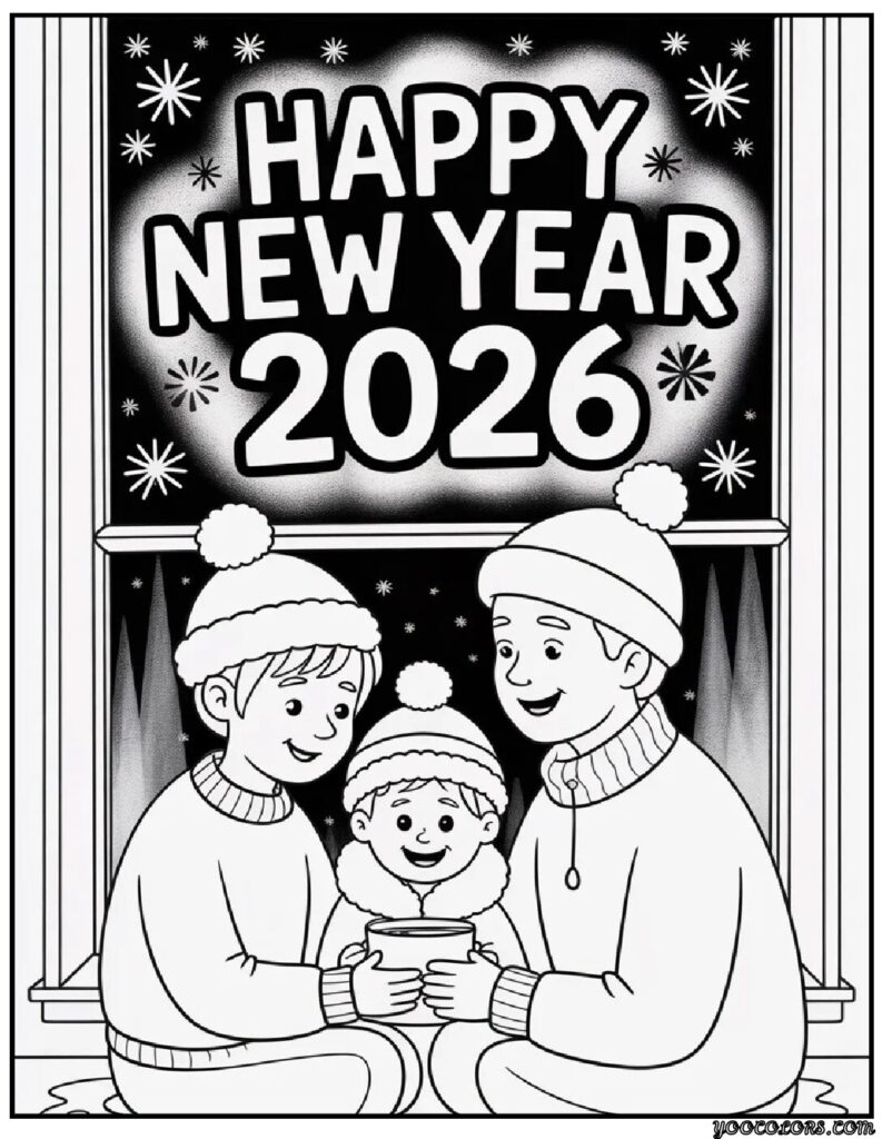Happy New Year Coloring Pages: Festive, Fun, and Free Printables for 2026 14 happy new year coloring pages 9 pdf