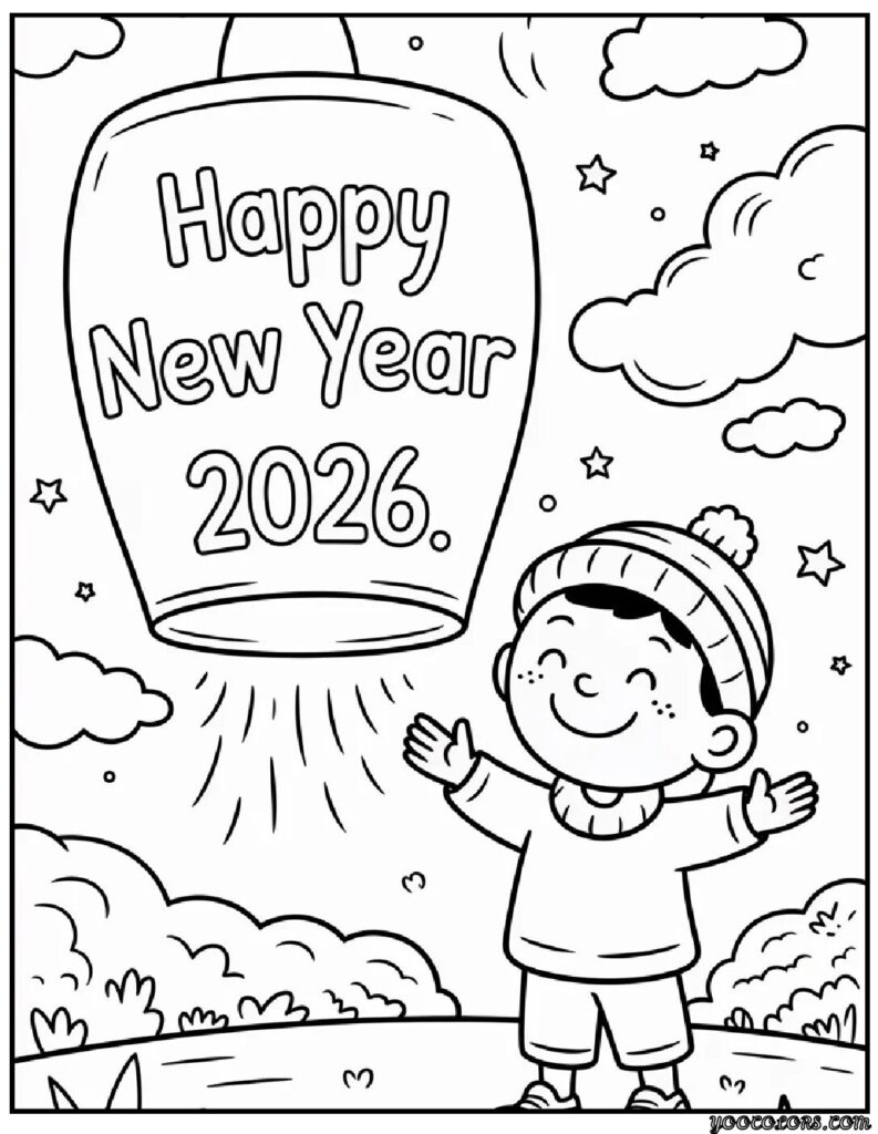Happy New Year Coloring Pages: Festive, Fun, and Free Printables for 2026 21 happy new year coloring pages pdf