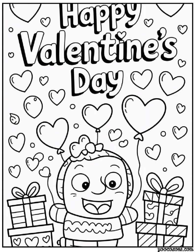 Happy Valentines Day Coloring Pages: Free Printables & Creative Ideas 10 happy valentines day coloring pages 3 pdf