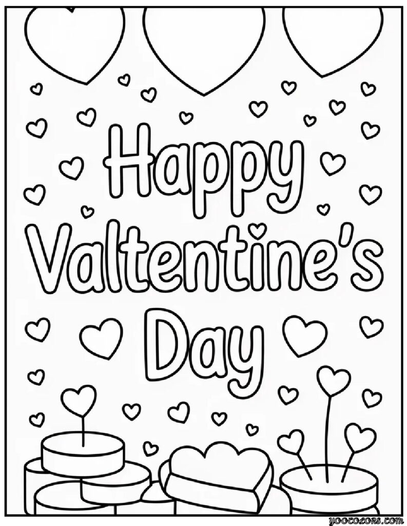 Happy Valentines Day Coloring Pages: Free Printables & Creative Ideas 7 happy valentines day coloring pages 4 pdf