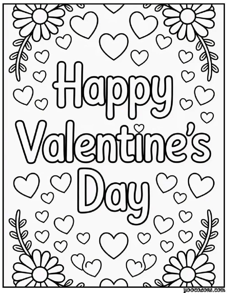 Happy Valentines Day Coloring Pages: Free Printables & Creative Ideas 8 happy valentines day coloring pages 5 pdf
