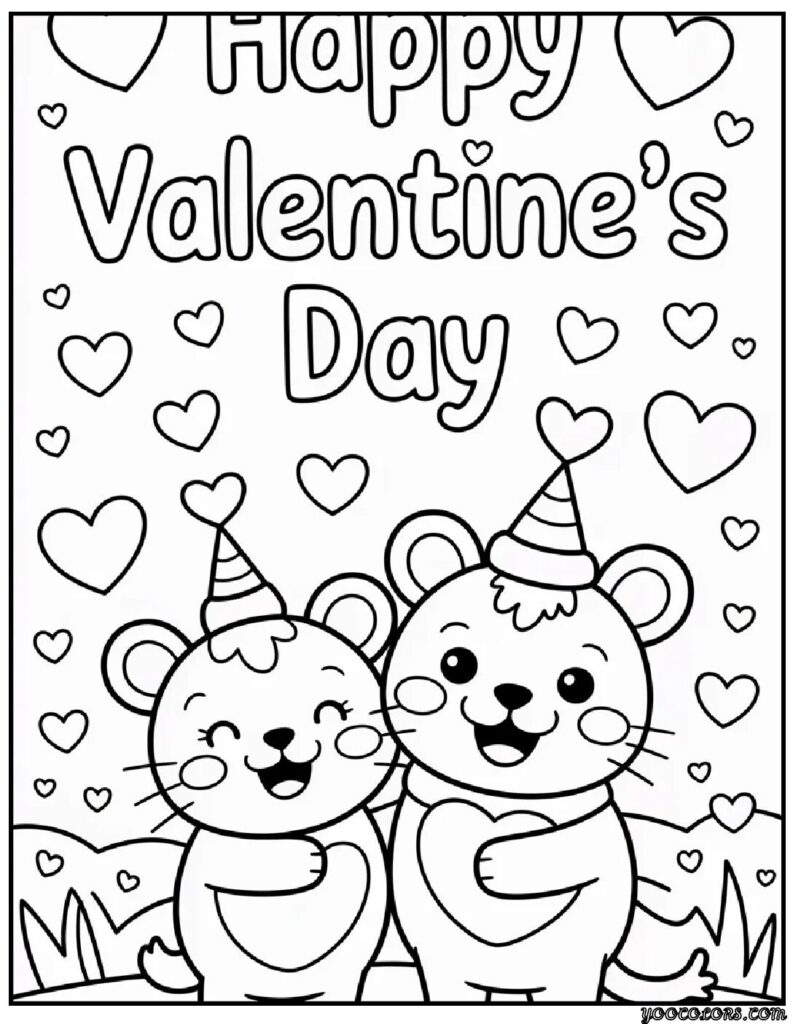 Happy Valentines Day Coloring Pages: Free Printables & Creative Ideas 5 happy valentines day coloring pages 6 pdf