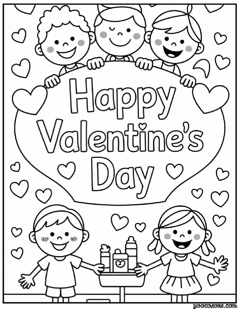 Happy Valentines Day Coloring Pages: Free Printables & Creative Ideas 6 happy valentines day coloring pages 7 pdf