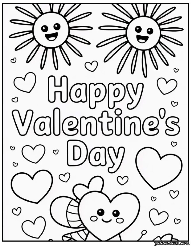 Happy Valentines Day Coloring Pages: Free Printables & Creative Ideas 4 happy valentines day coloring pages 9 pdf