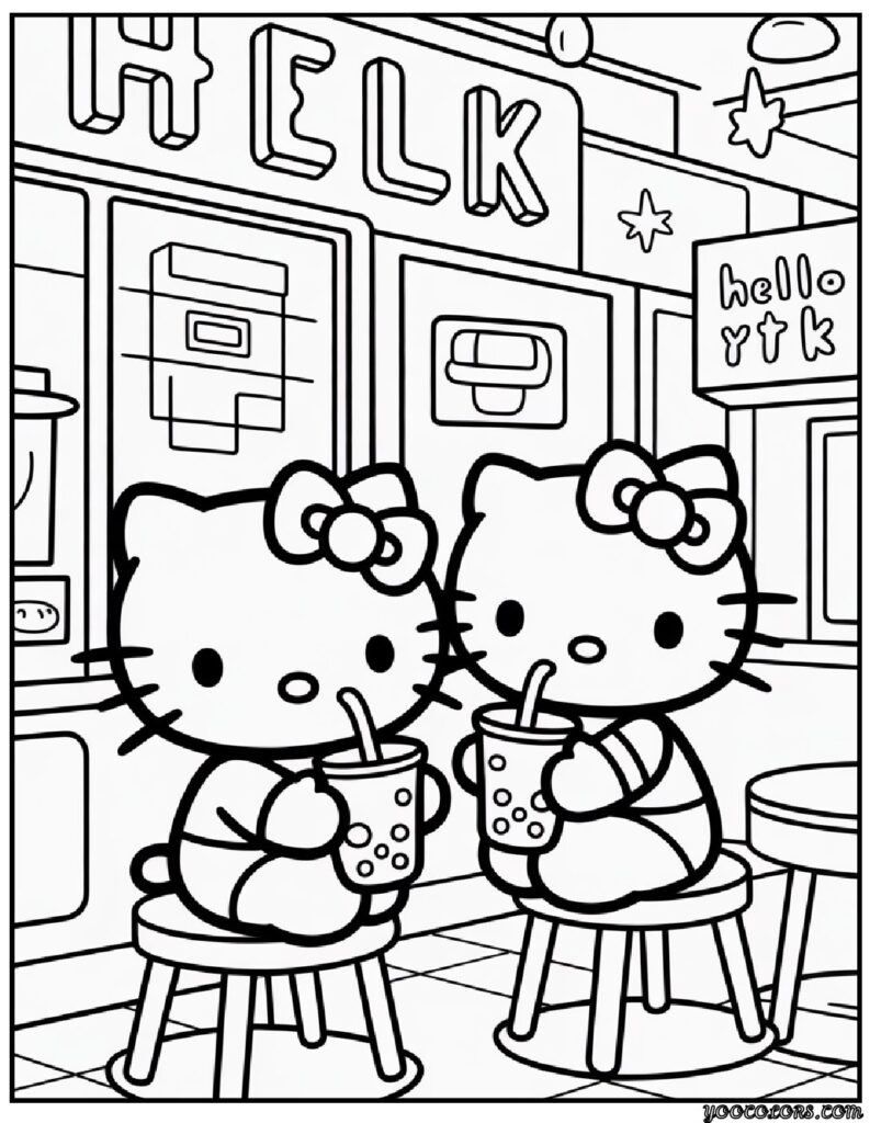 10 Hello Kitty Coloring Pages Y2K – Free Printable Aesthetic