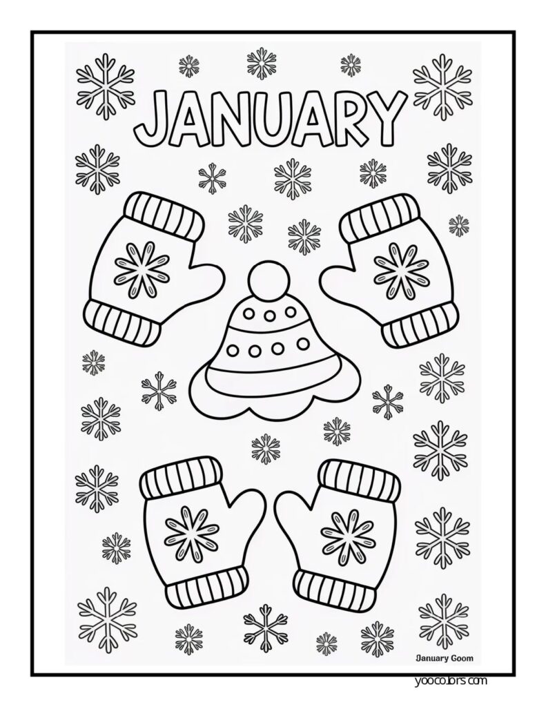 January Coloring Pages - Winter Activites For KIds And Adults 18 january coloring pages 20 pdf