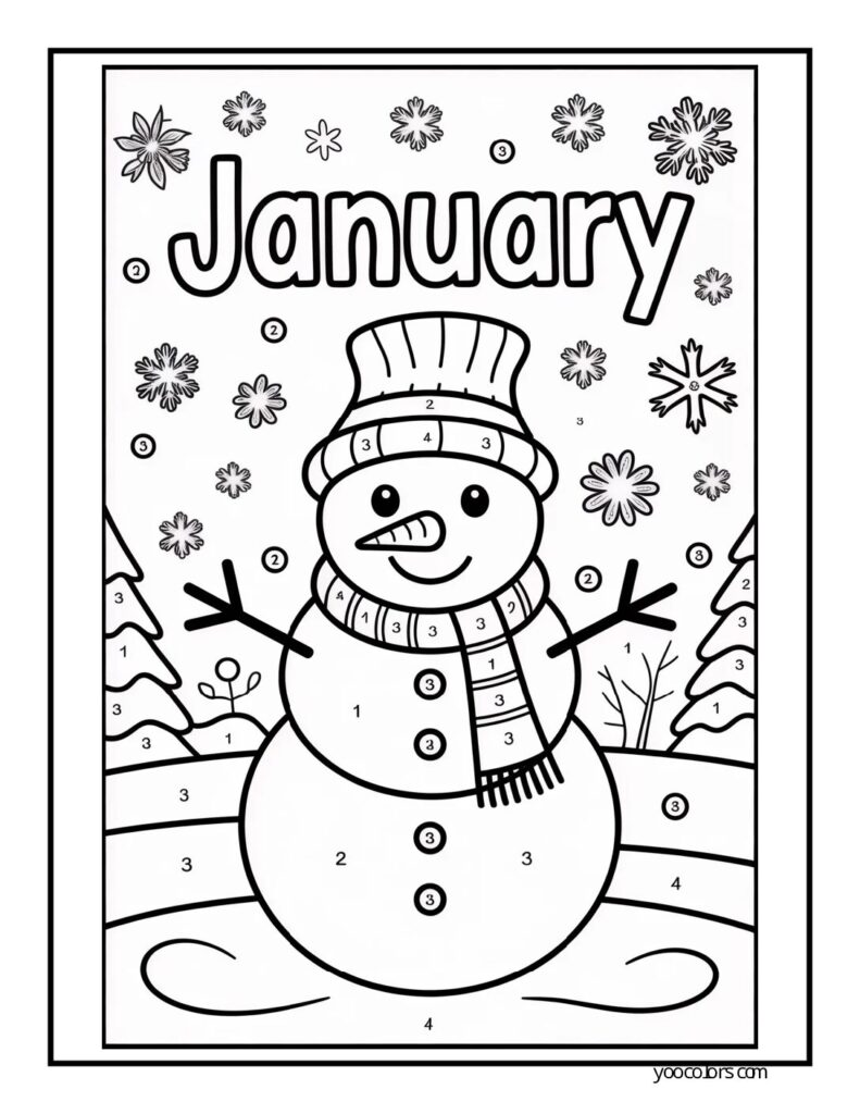 January Coloring Pages - Winter Activites For KIds And Adults 21 january coloring pages 21 pdf