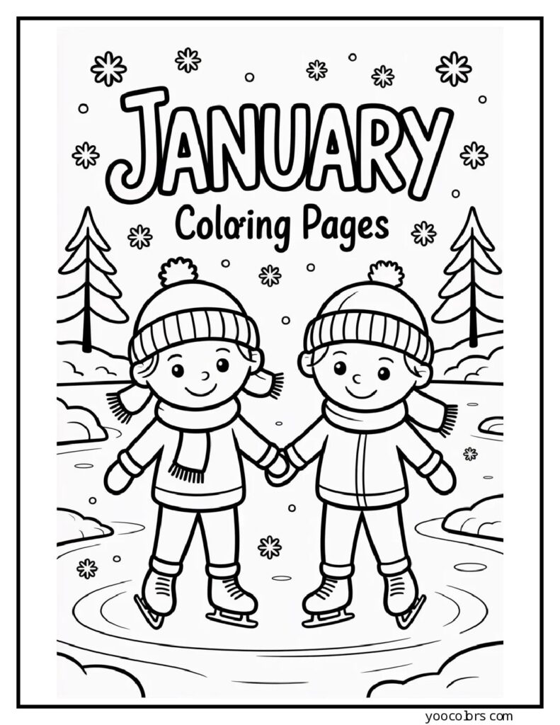 January Coloring Pages - Winter Activites For KIds And Adults 6 january coloring pages 8 pdf