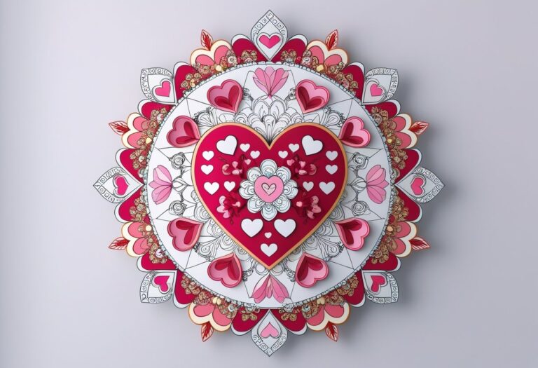 mandala valentines day coloring pages