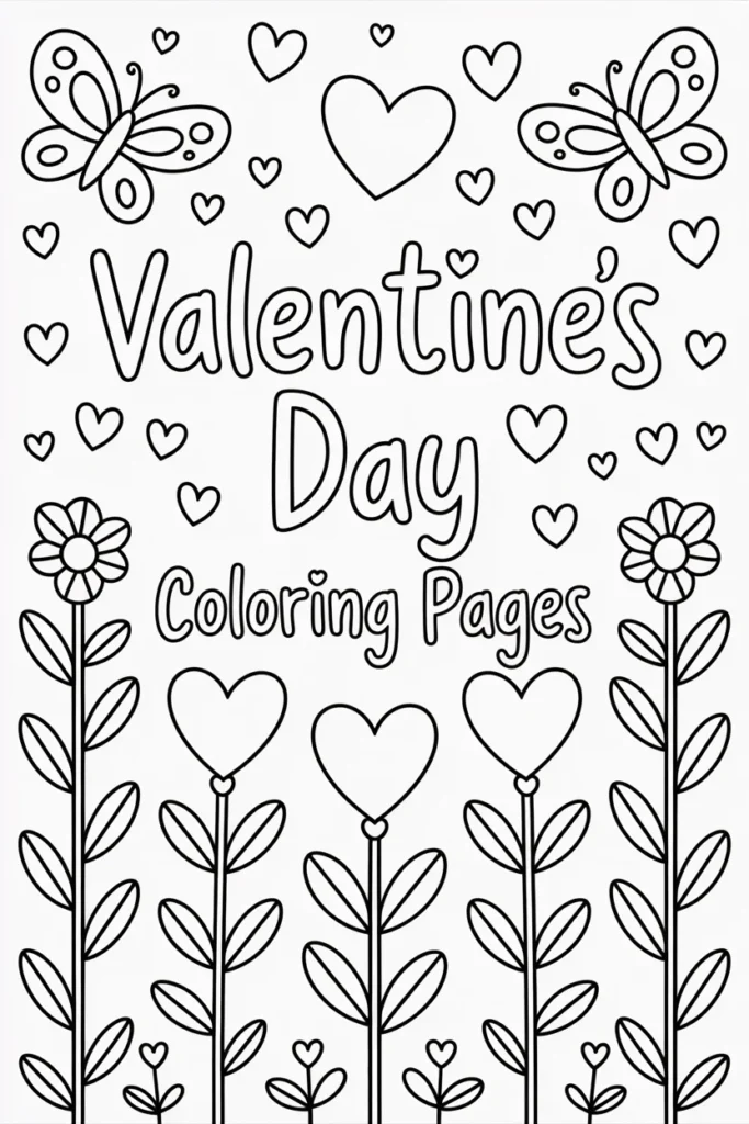 Valentines Day Coloring Pages PDF: Download & Print Free Designs 2 Valentines Day Coloring Pages PDF