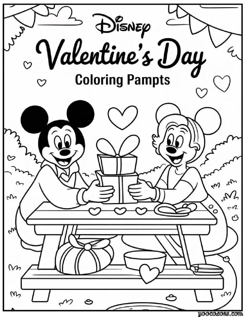 Disney Valentine's Day Coloring Pages: Magical Designs & Creative Ideas 10 valentines day coloring pages disney 5 pdf