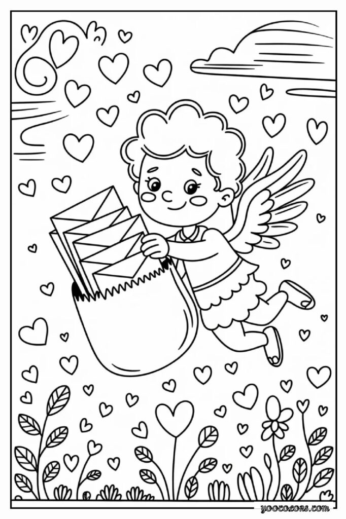 Cupid Coloring Pages: Sweet, Simple & Perfect for Valentine’s Day Fun 22 CUPID COLORING PAGES 10 pdf