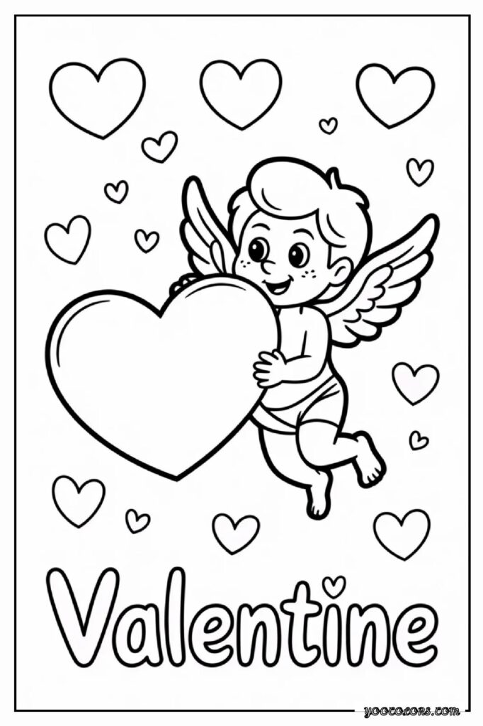 Cupid Coloring Pages: Sweet, Simple & Perfect for Valentine’s Day Fun 20 CUPID COLORING PAGES 12 pdf