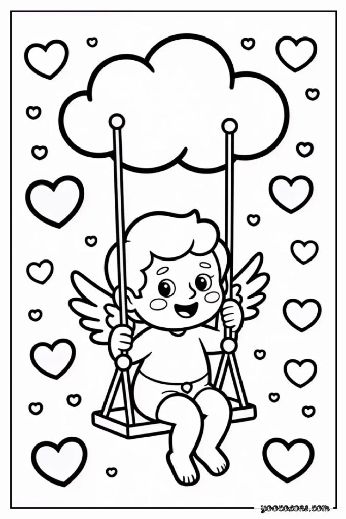 Cupid Coloring Pages: Sweet, Simple & Perfect for Valentine’s Day Fun 21 CUPID COLORING PAGES 13 pdf