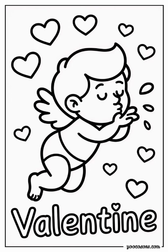Cupid Coloring Pages: Sweet, Simple & Perfect for Valentine’s Day Fun 19 CUPID COLORING PAGES 15 pdf