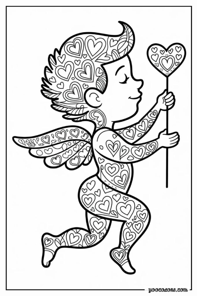 Cupid Coloring Pages: Sweet, Simple & Perfect for Valentine’s Day Fun 14 CUPID COLORING PAGES 18 pdf