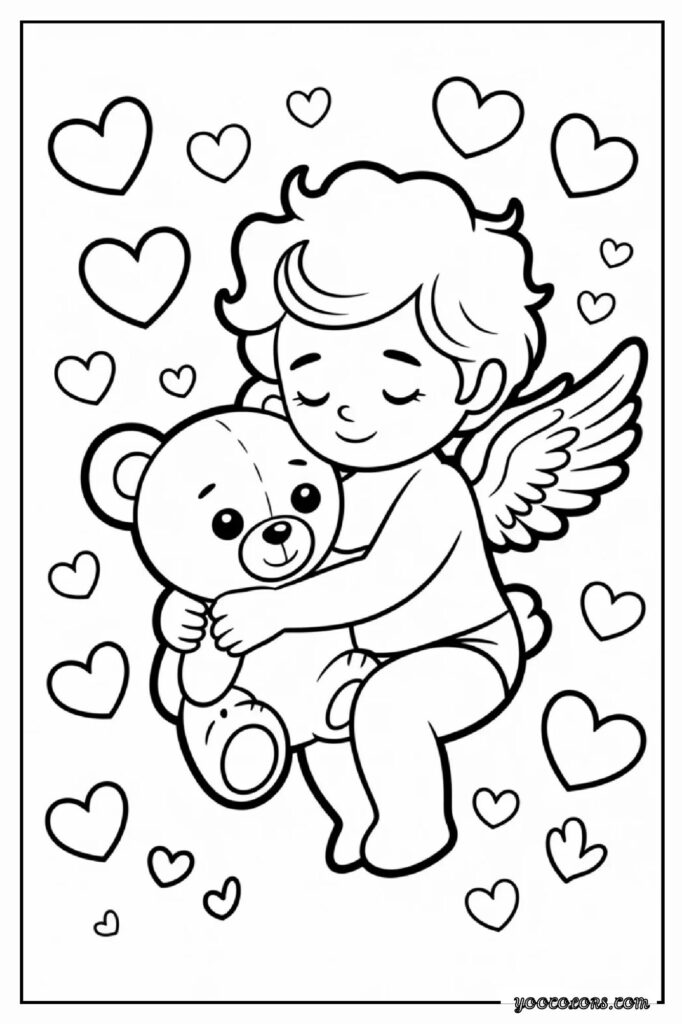 Cupid Coloring Pages: Sweet, Simple & Perfect for Valentine’s Day Fun 15 CUPID COLORING PAGES 19 pdf