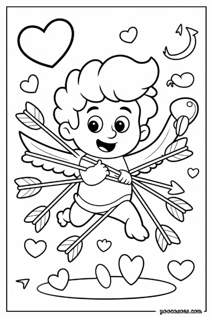 Cupid Coloring Pages: Sweet, Simple & Perfect for Valentine’s Day Fun 29 CUPID COLORING PAGES 5 pdf