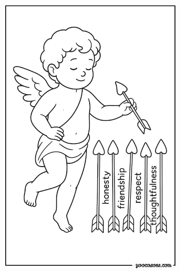 Cupid Coloring Pages: Sweet, Simple & Perfect for Valentine’s Day Fun 26 CUPID COLORING PAGES 6 pdf