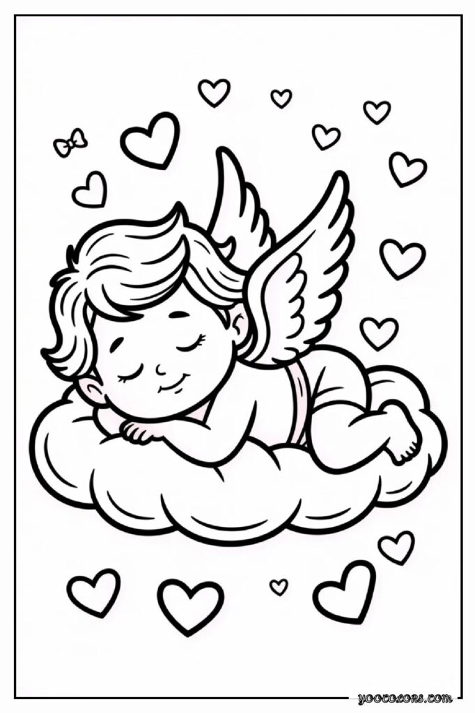 Cupid Coloring Pages: Sweet, Simple & Perfect for Valentine’s Day Fun 24 CUPID COLORING PAGES 8 pdf