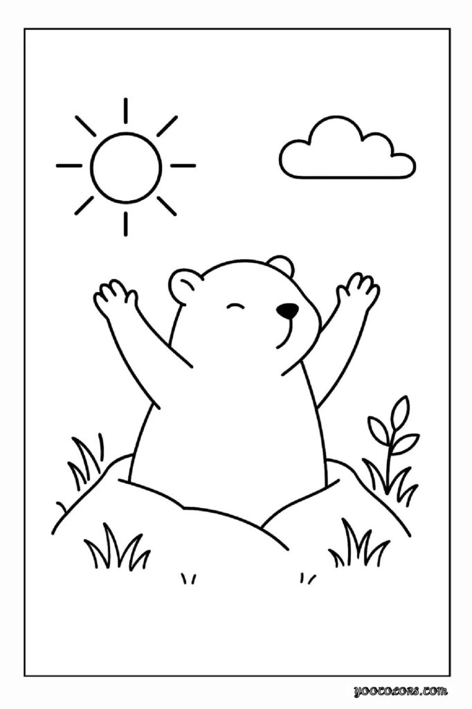 Groundhog Day Coloring Pages: A Fun, Screen-Free Winter Activity Kids Love 20 Groundhog Day Coloring Pages 11 pdf